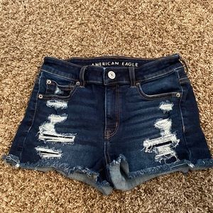 dark blue american eagle jean shorts